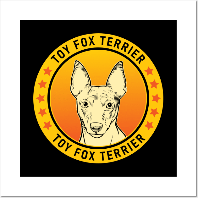 Toy Fox Terrier Dog Portrait Wall Art by millersye